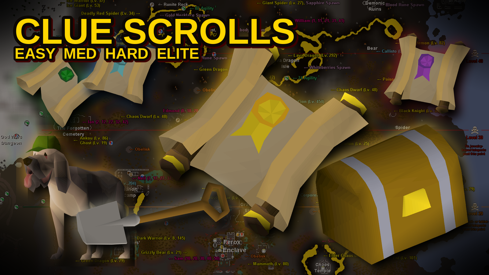 Clue Scrolls — Easy, Medium, Hard & Elite
